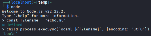The output is "boo"
