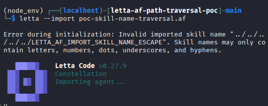 The file is failed to write outside the skill directory outside the agents directory