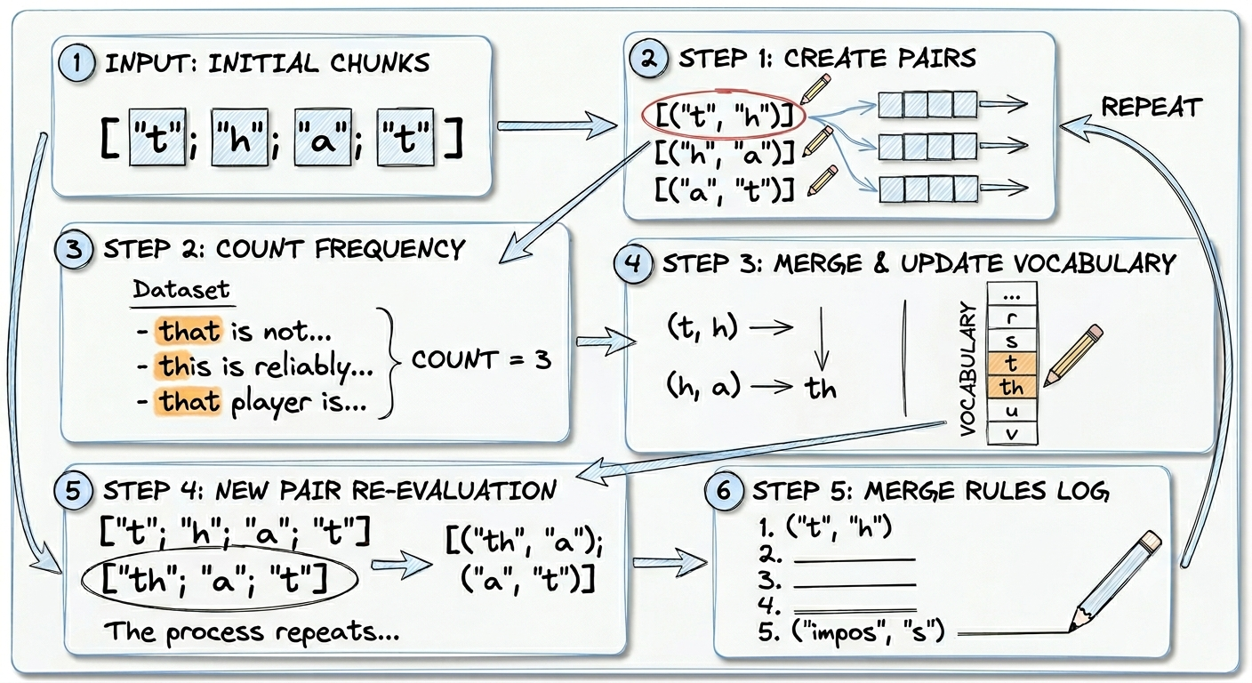 Tokenizer training step